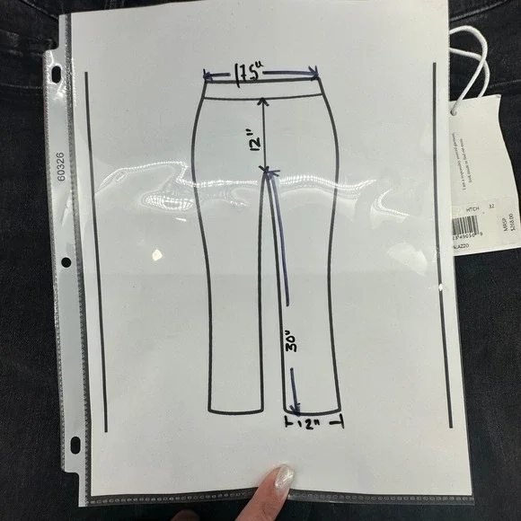 FRAME Le Slim Palazzo High Rise Wide Leg Jeans Black Wash Size 32 NWT - Picture 4 of 9